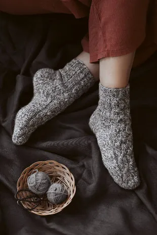 novita yarn nordic country life grey socks