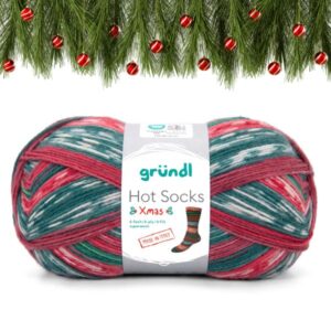 wloczka boze narodzenie XMAS Hot Socks 6 ply grundl 600x600