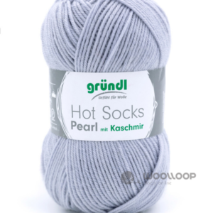 wloczka skarpetkowa z kaszmirem Hot Socks Pearl uni Grundl kolor 02 woolloop