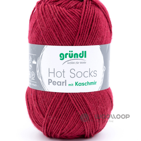 wloczka skarpetkowa z kaszmirem Hot Socks Pearl uni Grundl kolor 14 woolloop