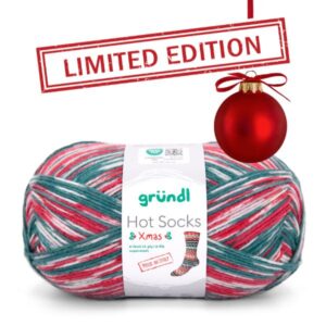 wloczka swiateczna skarpetkowa DK hot socks xmas gruendl woolloop