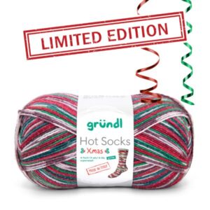 wloczka swiateczna skarpetkowa hot socks xmas glitter gruendl woolloop