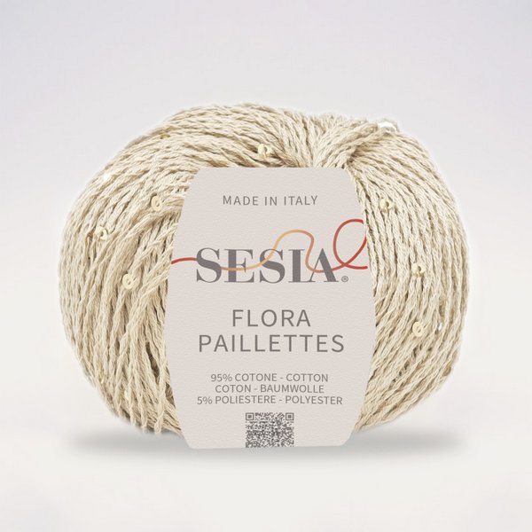 Flora Pailettes 0052 – Delikatne ecru