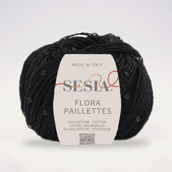 Flora Pailettes 0067 – Głęboka czerń