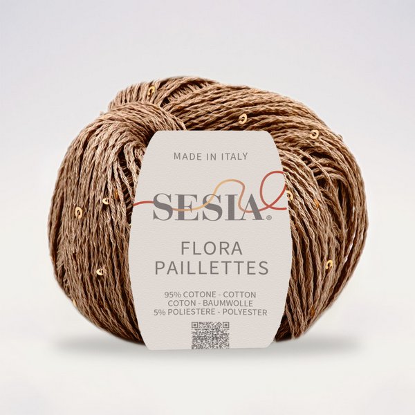 Flora Pailettes 1555 – Złocisty karmel