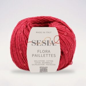 wloczka sesia flora Pailettes bawelna z cekinami 0201 sklep woolloop
