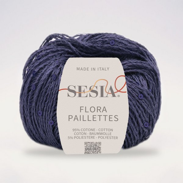 Flora Pailettes 0884 – Ultramaryna