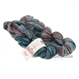 woolloop Lana Grossa Meilenweit 50 Merino hand dyed Jam 1007 dangal